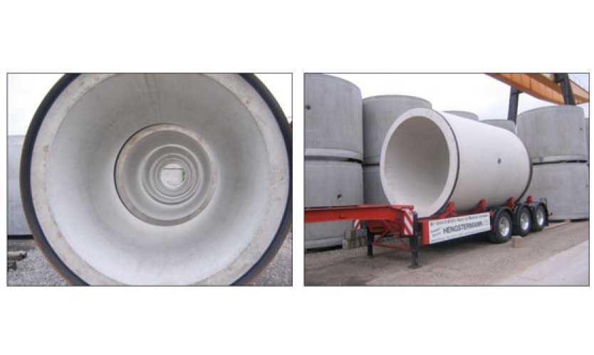 Figure 11: Application of HPC with blastfurnace cement for the production of pipes.