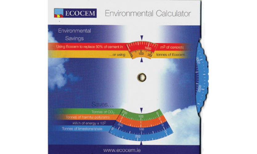 A handy ready-reckoner calculator used to calculate CO2 savings in concrete.